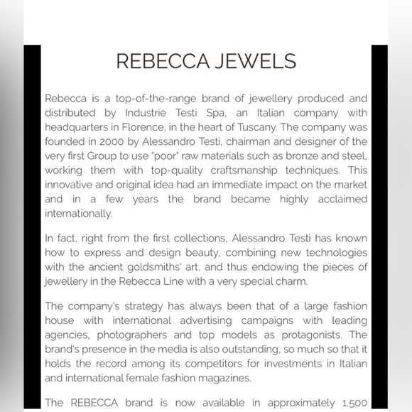 Rebecca Italian Designer Rose Gold & Silver Necklace - Picture 6 of 6